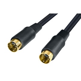 F-Factory S-Terminal Cable, 6.6 ft (2 m), Video Cable, S-Terminal Plug (Male) 6.6 ft (2 m), High Purity 99.996% OFC Oxygen Free Copper Cable FVC-126-2m
