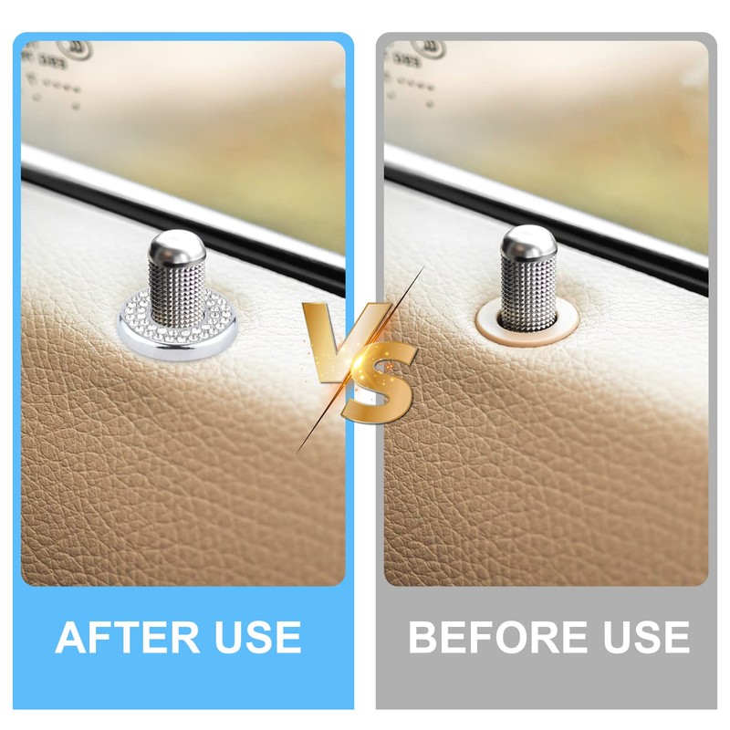 4pcs Bling Inner Car Door Lock Cover, Car Rhinestone Rod