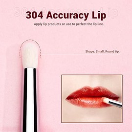 Jessup Juego de Brochas para Labios,Brochas Profesionales Maquillaje Labios Aplicación Sin Rayas Lápiz Labial, Pelo Sintético Primera Calidad,Define el Contorno y Acentúa Tu Labio 5 Piezas T325