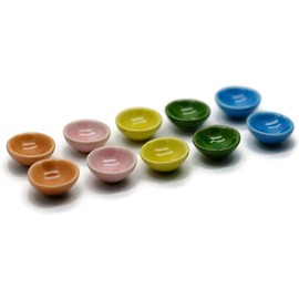1shopforyou 1 Set of 10 Mixed colorful ceramic plates, and bowls handmade for home decoration can be a wonderful addition to your kitchen or dining area.