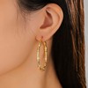 Dr's gift Bamboo Earrings For Women 90s 14k Plated Gold