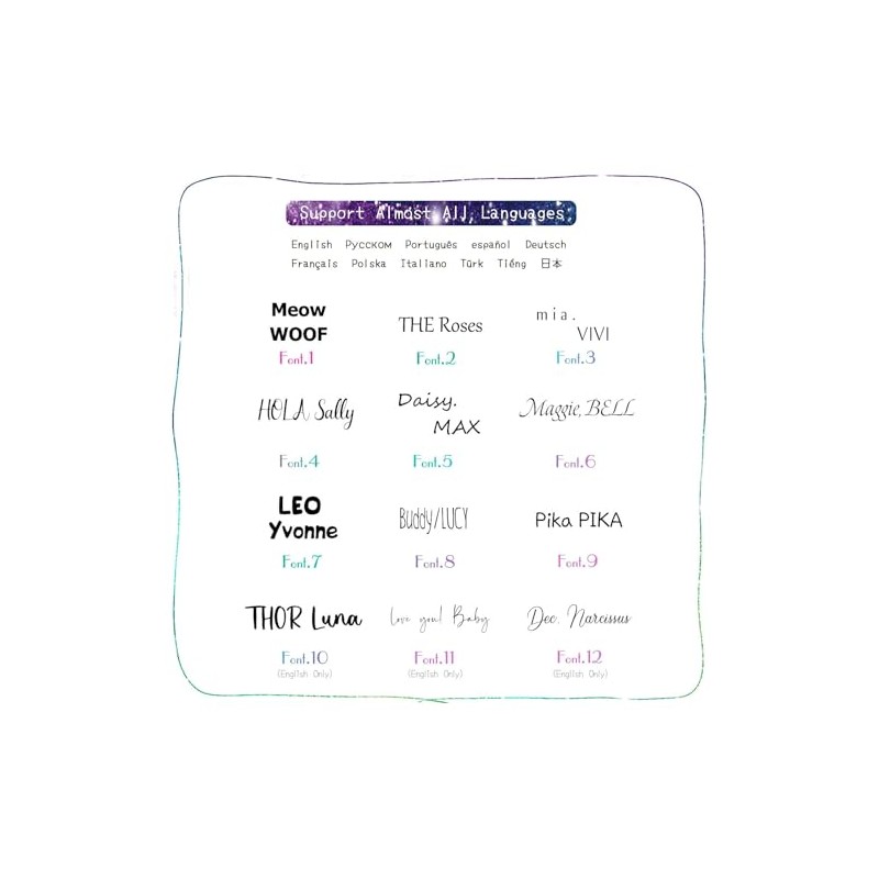 001 Placas de Identificación para Perros Gatos Personalizadas Encantador Símbolos