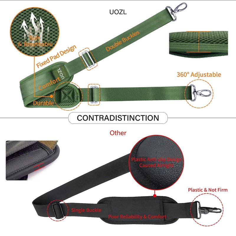 UOZL 59 Inch Shoulder Straps, Soft with Ultra-Thick Fixed Shoulder