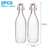 33OZ Swing Top Glass Bottles,2 Pack with Airtight Closures for