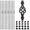 10 Pack Staircases Iron Balusters -1/2'' Square Hollow Metal Spindles