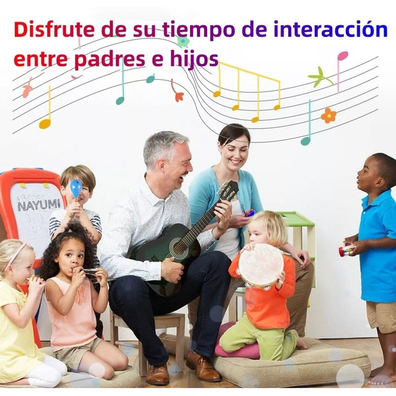 Nayumi Instrumentos Musicales Percusión De Madera Para Niños 22pcs