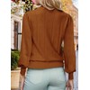 XINWEZZ Womens Sweaters Fall 2024 Casual Puff Long Sleeve Square
