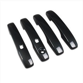 RQING for Ford Ranger 2024 Door Handle Cover Trims Carbon Fiber Pattern (with Keyless Entry System)