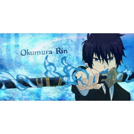 Ao No Exorcist Rin Okumura Dark Gray Gothic Anime Cosplay Costume Wig Black 0228