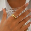 JotCa 18K Gold Plated Stacking Rings for Women Adjustable Dainty