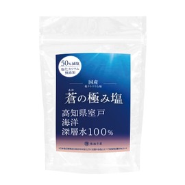 Domestic Natural Salt 50% Reduced Salt Ao no Kiwami Salt by Shionuki-ya 150g 100% Muroto Sea Deep Water No Potassium Chloride (150 Grams (x 1))