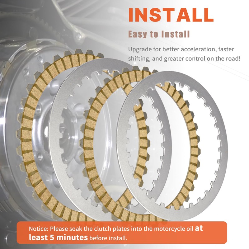 Twin Cam Extra Clutch Friction Steel Plates 19pcs Clutch Kit