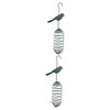 ORFOFE 2pcs Bird Feeder Hanging Pendant Metal Suet Cage Birds