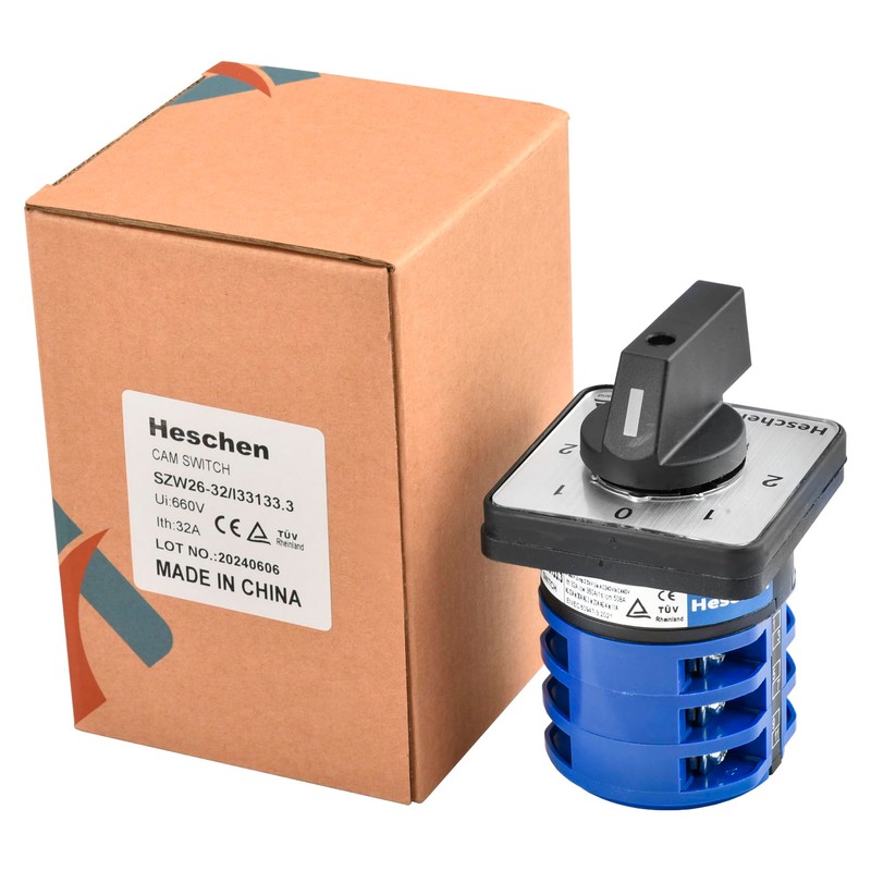 Heschen Universal Rotating Cam Selector Switch SZW26-32/133133.3 660V 32A 5