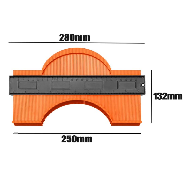 Contour Gauge with Lock, 10 Inch Measuring Shape Outline Angle,