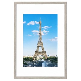 PEALSN 16x24 Picture Frame, Display Pictures 12 x 18 with Mat or 16 x 24 Without Mat for Wall Mounting Display, Poster Frames, Grey.