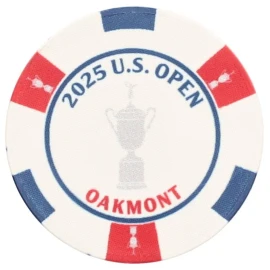 2025 US OPEN (Oakmont) - White - Logo POKER CHIP Ball Marker