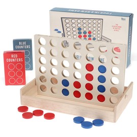 Wooden Four in a Row Game Set