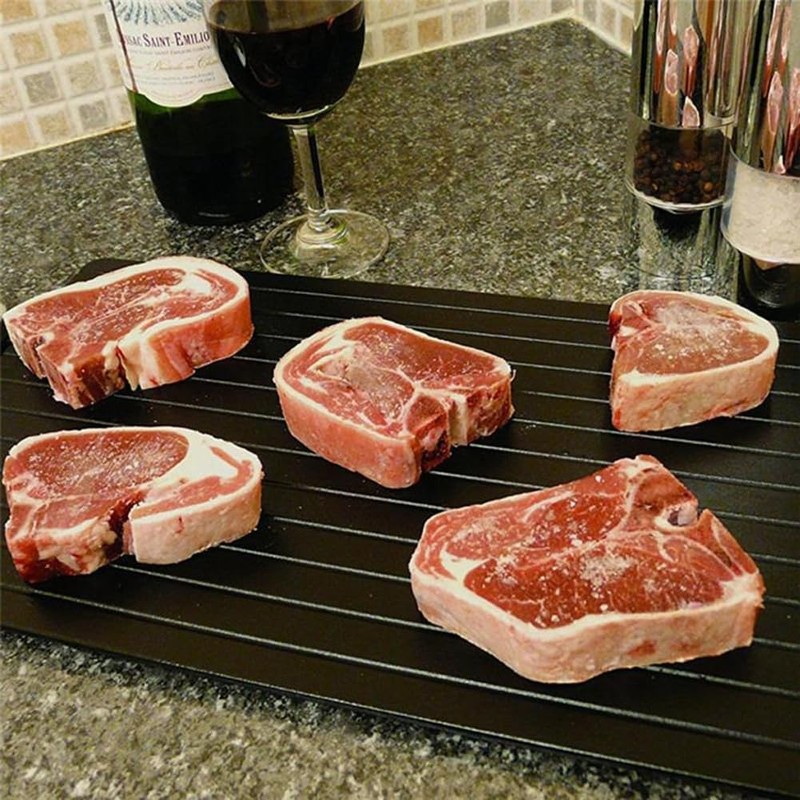 9.06×6.50‑Inch Defrosting Tray,Non‑Stick Thaw Board for Small‑Portion Food