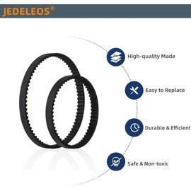 JEDELEOS Replacement Belt Set for Bissell ProHeat 2X Upright and Lift-Off Deep Cleaner, Replace Parts 203-6688 & 203-6804 (2-Set)