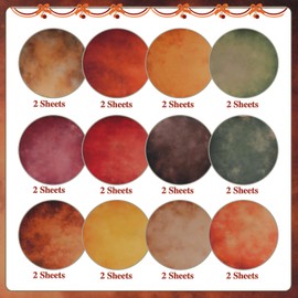 Konsait 24 Sheets Vintage Origami Papers 6x6, Aged Paper Textured Paper Decorative Cardstock for Scrapbook Card Making Supplies Scrapbook Supplies