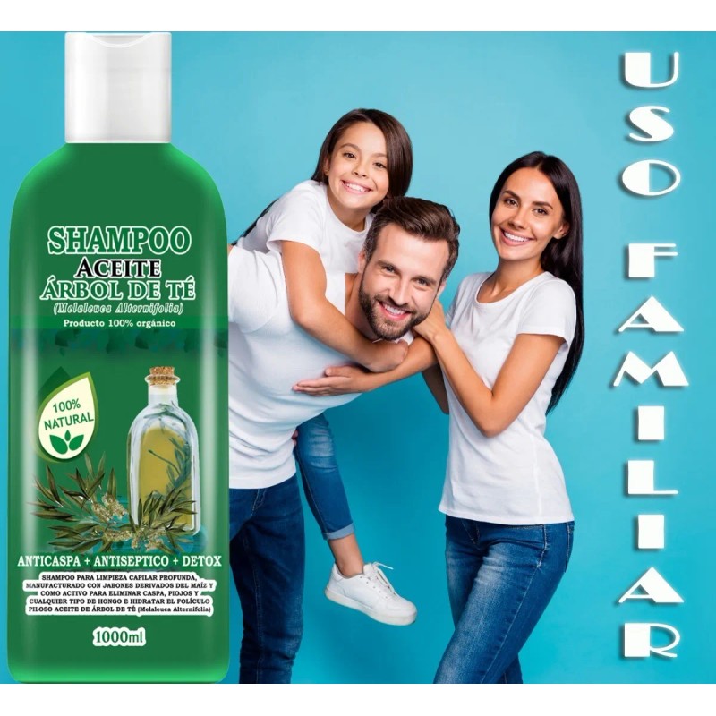 Shampoo Aceite Árbol De Te Elimina Piojos 1 L Vivonatural