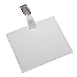 OPUS 2 Name Badges 75 x 40 mm with Clip and Pin, Pack of 24