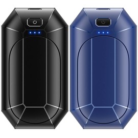 Hand Warmers Rechargeable, Dnaleao 2 Pack 4000mAh Electric Portable Pocket Heater, Heat Therapy Great for Outdoors, Hunting, Golf, Camping, Warm Gifts（Black & Blue）