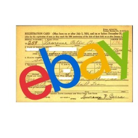 YOGI BERRA WW2 Draft Registration Card World War II US Militaria Yankees Navy