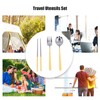 304 Stainless Steel Fork Spoon Chopsticks Set Flatware Reusable Utensils