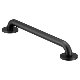 Moen Matte Black 18-Inch Stainless Steel Bath Safety Grab Bar with Concealed Screws, R8718BL