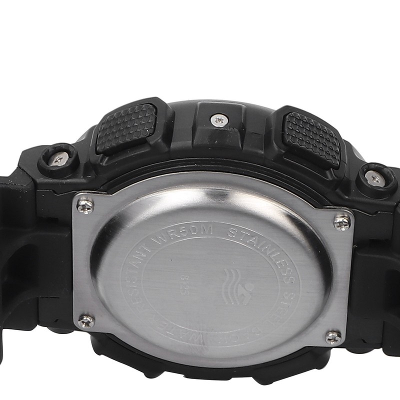 Students Electronic Watch Waterproof EL Light Dual Time Modes Digital