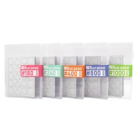 Bucasso Sanderpaper for Pen Sander PLH-1000, PLH-2000, 180/240/400/800/1000 Grits Each 10pcs with Each 20 Pads