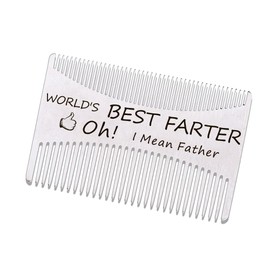 Dad Beard Comb Gifts for Father Dad Birthday Gift Metal Comb Funny Father Gifts for Dad Daddy Papa Christmas Gifts Hair Comb for Men Fathers Birthday Present for Dad Men Stuff
