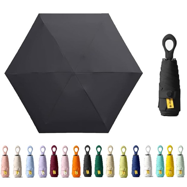 HUAMu Mini Parasol Travel Ring Handle Coating Layer Fabric Blocking
