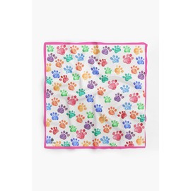 Vissona 100% Silk Headscarf for Women - 22"x 22" inch Hair Scarf Cat Paw Pattern Silk Headscarf Bandanas Square Silk 60361, Pink , Blue , Purple , Orange , Green, Medium