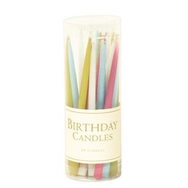 Caspari Birthday Candles in Pastels - 40 Candles