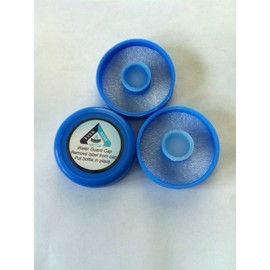(Bag of 3) No spill reusable crown top water bottle push caps 55 mm
