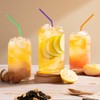 XHQHSZ 200-Pack Solid Colors Flexible Drinking Straws, Plastic Disposable Bendy