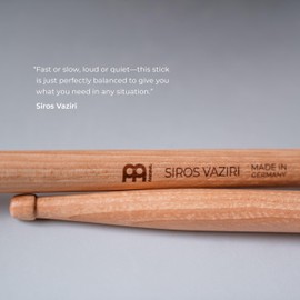 Meinl Stick & Brush Drumsticks, Siros Vaziri Signature Half Brick – Hickory Wood Drum Sticks with Hybrid Tip – Live, Practice, Drum Kits, Percussion – MADE IN GERMANY