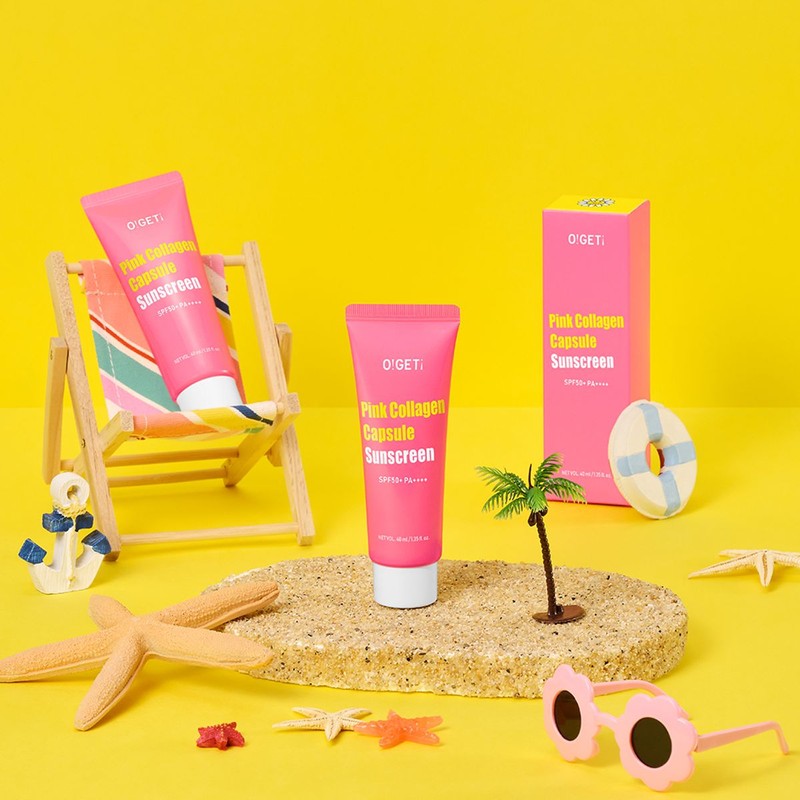 Oget Pink Collagen Capsule Sunscreen 40ml