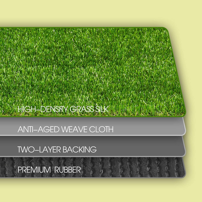 AYOHA Artificial Turf 5' x 6' Realistic Synthetic Grass, 1.38"
