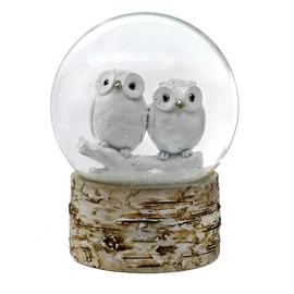 San Francisco Music Box The San Francisco Music Box Company White Owl Babies 120MM Snow Globe
