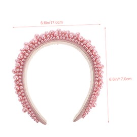 PACKOVE Baroque Pearl Hairband for Women Stylish Sponge Headband with Elegant Pearl Decorations for Parties Weddings and Everyday Hair Accessories Comfortable and Chic