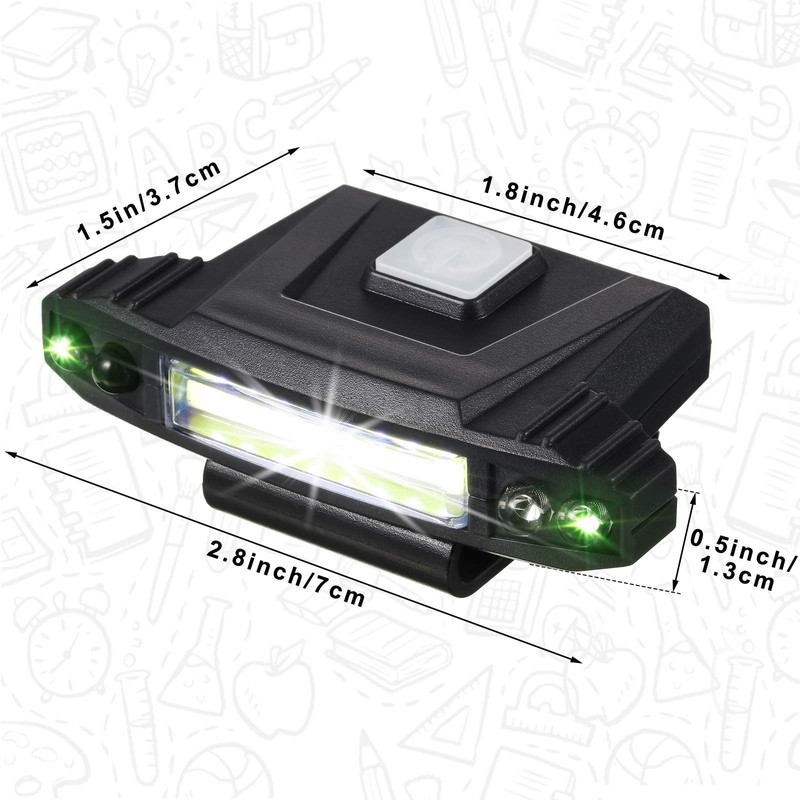 Mudder 2 Pieces Ultra Bright Mini LED Clip on Cap