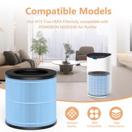 MJ003HD Replacement Filter Compatible with POMORON MJ003HD Air Purifier, 4-Stage Filtration, MJ003HD-RF (2 Pack)