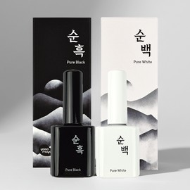Yes, mayo Yogomayo pure white pure black 2 type set white black color gel / 요고마요 순백 순흑 2종 세트 화이트 블랙 컬러젤