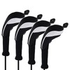 Andux Long Neck Golf Hybrid Club Headcovers with Interchangeable Number