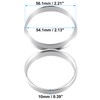 ACROPIX 54.1mm to 56.1mm Universal Car Hub Centric Rings Silver