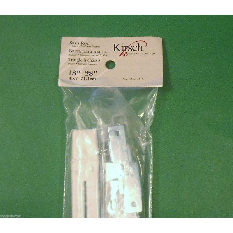 TWO Kirsch FLAT SASH RODS for Top & Bottom Doors